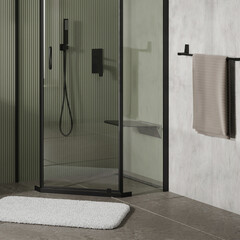 Сиденье для душа WasserKraft алюминий черное (SS404) - фото 3