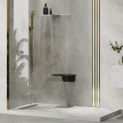 Сиденье для душа WasserKraft полипропилен черное (SS402) - фото 3