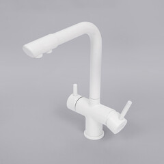 Смеситель для кухни WasserKraft белый с поворотным изливом с подключением к фильтру однорычажный (A8357) - фото 9