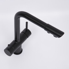 Смеситель для кухни WasserKraft черный с поворотным изливом с подключением к фильтру однорычажный (A8367) - фото 7