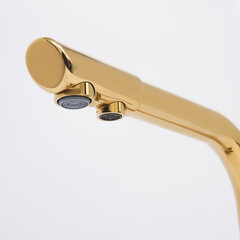 Смеситель для кухни WasserKraft золото с поворотным изливом с подключением к фильтру однорычажный (A8377) - фото 5