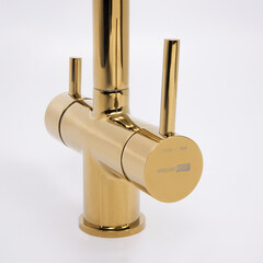 Смеситель для кухни WasserKraft золото с поворотным изливом с подключением к фильтру однорычажный (A8377) - фото 6