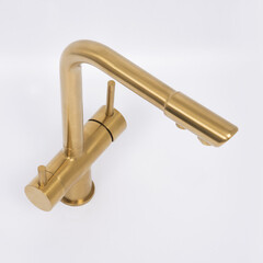 Смеситель для кухни WasserKraft золото с поворотным изливом с подключением к фильтру однорычажный (A8387) - фото 9