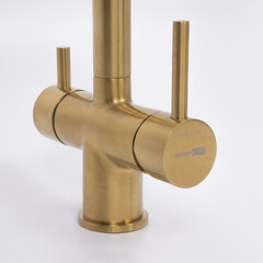 Смеситель для кухни WasserKraft золото с поворотным изливом с подключением к фильтру однорычажный (A8387) - фото 7