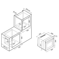 Духовой шкаф электрический встраиваемый Krona Onyx 60H BL/BL 594 мм черный - фото 2