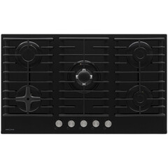 Варочная панель газовая Krona Hagel 90 BL W FC 5 конфорок черная