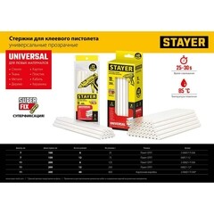 Стержни клеевые Stayer Professional Universal 11х200 мм прозрачные 110 г (6 шт.) - фото 4