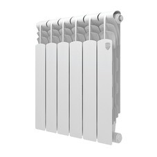 Радиатор биметаллический Royal Thermo Revolution B 500 мм 6 секций 1" боковое подключение белый