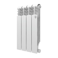 Радиатор биметаллический Royal Thermo Revolution B 500 мм 4 секции 1" боковое подключение белый - фото 1