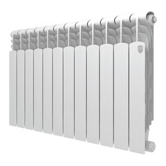 Радиатор биметаллический Royal Thermo Revolution B 500 мм 12 секций 1" боковое подключение белый - фото 1