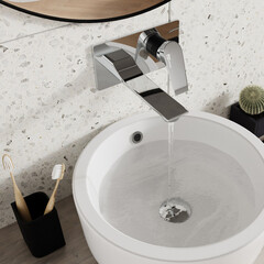 Смеситель для раковины встраиваемый WasserKraft Lopau однорычажный хром (3230) - фото 5