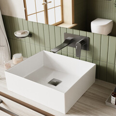 Смеситель для раковины встраиваемый WasserKraft Wiese однорычажный оружейная сталь (8430) - фото 3