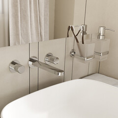 Смеситель для раковины встраиваемый WasserKraft Mosel двухвентильный хром (4645) - фото 3