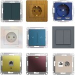 Выключатели и розетки по коллекциям