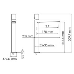 Смеситель для раковины WasserKraft Naab однорычажный хром (8603H) - фото 2