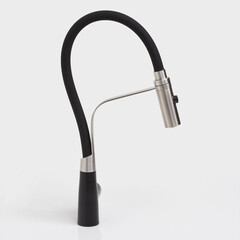 Смеситель для кухни WasserKraft никель/черный с гибким изливом однорычажный (A8417) - фото 7