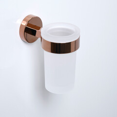 Стакан для ванной WasserKraft Asphe с держателем стекло матовый/металл золото (K-77728) - фото 4