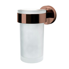 Изображение товара Стакан для ванной WasserKraft Asphe с держателем стекло матовый/металл золото (K-77728)