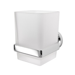 Стакан для ванной WasserKraft Mosel с держателем стекло матовый/металл хром (K-46628) - фото 1