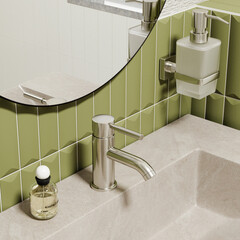 Смеситель для раковины WasserKraft Wern однорычажный никель (4205) - фото 5