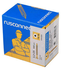 Саморезы для массивной доски 25x3,2 мм желтые (500 шт.) - фото 4