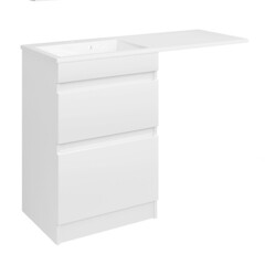 Тумба под раковину и стиральную машину АСБ-Мебель Альта 60 см белая (10255) - фото 6