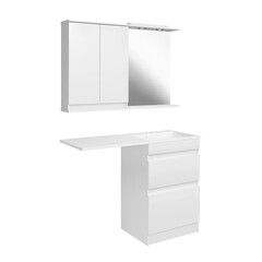 Тумба под раковину и стиральную машину АСБ-Мебель Альта 60 см белая (10255) - фото 5