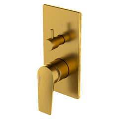 Смеситель для душа встраиваемый WasserKraft Aisch однорычажный с переключателем без лейки золото (5571) - фото 1