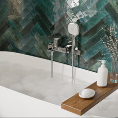 Смеситель для ванны WasserKraft Naab хром однорычажный с коротким изливом без лейки (8601) - фото 3