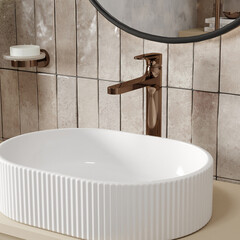 Смеситель для раковины WasserKraft Asphe однорычажный розовое золото (7703H) - фото 3