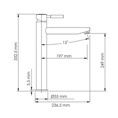 Смеситель для раковины WasserKraft Gollach однорычажный черный (3303H) - фото 2