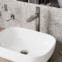 Смеситель для раковины WasserKraft Tauber однорычажный никель (6403H) - фото 4