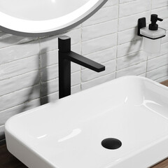 Смеситель для раковины WasserKraft Nuthe однорычажный черный (9103H) - фото 8