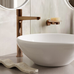 Смеситель для раковины WasserKraft Paar однорычажный розовое золото (8803H) - фото 3