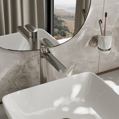 Смеситель для раковины WasserKraft Spree однорычажный никель (1403H) - фото 9