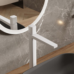 Смеситель для раковины WasserKraft Saale однорычажный белый (9503H) - фото 10