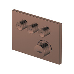 Смеситель для душа встраиваемый WasserKraft Asphe термостатический с переключателем без лейки розовое золото (7758 Thermo)