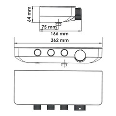 Смеситель для душа встраиваемый WasserKraft Mindel термостатический с переключателем без лейки белый (8599 Thermo) - фото 3