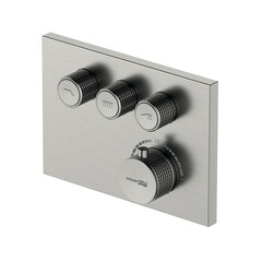 Смеситель для душа встраиваемый WasserKraft Wern термостатический с переключателем без лейки никель (4258 Thermo) - фото 1