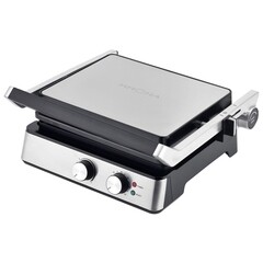 Электрогриль Krona Kontakt-Tischgrill 1800W черный/нержавеющая сталь - фото 1