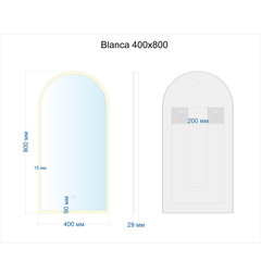 Зеркало с подсветкой фигурное 80х40 см с сенсорным включением Silver Mirrors Blanca (LED-00003102) - фото 4