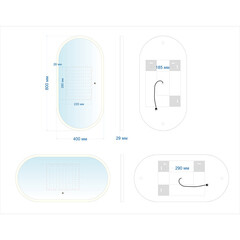 Зеркало с подсветкой овальное 80х40 см бесконтактный сенсор Silver Mirrors Vero (LED-00003105) - фото 4