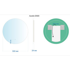Зеркало с подсветкой круглое 50 см с сенсорным включением Silver Mirrors Aurelo (LED-00003099) - фото 4