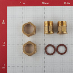 Сгон для счетчика 3/4 ВР(г) х 1/2 НР(ш) (2 шт.) - фото 4