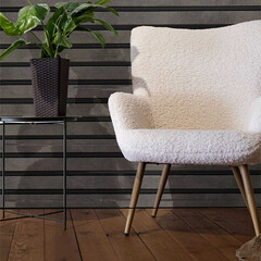 Реечная панель ПВХ 125х3000х8 мм ламинированная бетон темный лофт 0,375 кв.м - фото 4