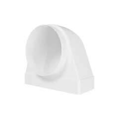 Изображение товара Соединитель пластиковый для плоских воздуховодов 90х220 мм 90° с прямоугольными и круглыми d150 мм прямое соединение