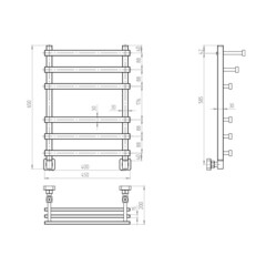Полотенцесушитель водяной Indigo Askel 600х400 мм лесенка хром - фото 2