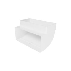 Изображение товара Колено вертикальное пластиковое для плоских воздуховодов 90х220 мм