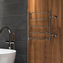 Полотенцесушитель водяной Indigo Roof 600х400 мм лесенка с боковым подключением 600 мм хром - фото 3