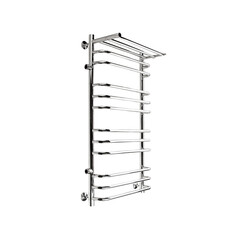 Полотенцесушитель водяной Indigo Brace 1000х500 мм лесенка с боковым подключением 600 мм слева с полкой хром - фото 4